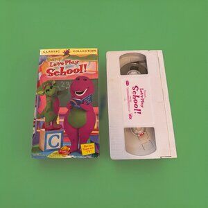 Barney Lets Play School! (VHS, 1999) White Tape Vintage